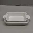 MALACASA Casserole Dishes for Oven, Porcelain Baking Dishes, Ceramic Bakeware Sets of 4, Rectangular Lasagna Pans Deep with Handles for Baking Cake Kitchen, White (9.4"/11.1"/12.2"/14.7"), Series