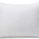 Amazon Basics Down Alternative Pillow for Back Side Sleepers, Medium Density, Standard Size, 26" x 20", White