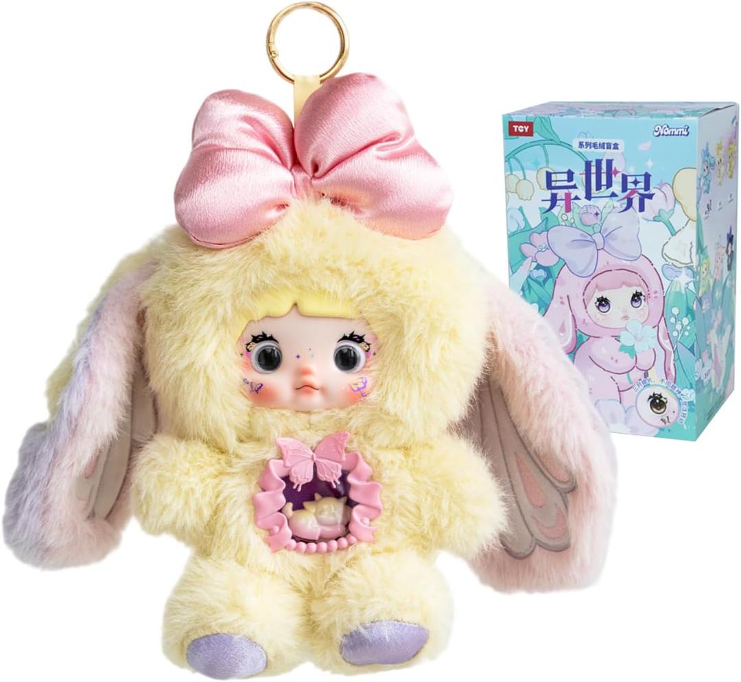 CALEMBOU Plush Blind Box Figures, Kawaii Nommi Another World Series Stuffed Animals Mystery Box Toys, Cute Anime Vinyl Plushies Collectible Birthday Gifts for Girls (Nommi Another World 1pc)