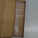 9.5 Large Acrylic Straw Holder for Cabinet Door - Reusable Tumbler Straw Organizer Storage, Small Kitchen Accessories Container, Ultra Sticky Cupboard Door Mounted (Transparent)