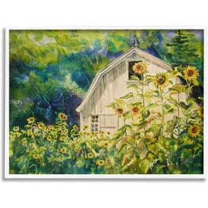 Stupell Industries Peaceful Sunflower Field Countryside Woodlands Barn, Design by MB Cunningham (30L" x 24W") Stupell Industries Peaceful Sunflower Field Countryside Woodlands Barn, Design by MB Cunningham (30L" x 24W")