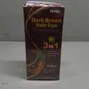 Ivnil Dark Brown Hair Dye Shampoo 3 in 1 for Women/Men Hair Color for Grey Coverage Seimi Permanent Instant Champu Para Canas Mujer for Men
