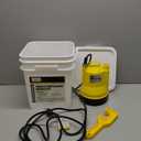 Tankless Water Heater Flushing Kit Includes 1/6HP Submersible Sump Pump with Two Adapters & 3 Gallons Pail with Bucket Lid Opener & Two 1/2 Dia X 6 PVC Hoses with Washers