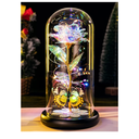 Valentines Day Rose Gifts for Her Birthday Gift for Women Galaxy Glass Rose in Glass Dome Forever Eternal Crystal Roses with Butterfly Valentines Day Gifts for Daughter Mom Wife Girlfriend Colorful