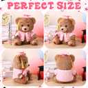 Deekin 10 Inch Graduation Bears Stuffed Animal Class of 2026 Plush Cap Grad Bear Kindergarten Grad Gifts Stuffed Animal Plush Toy for Party Decor(Graduation,Pink)