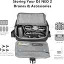 FPVtosky Shoulder Bag for DJI Lito X1/NEO 2/ Mini 5 Pro/4/3 Pro/Mini 4k Fly More Combo, Travel Carrying Bag for DJI NEO/Flip Case, Fit RC/RC 2/RC-N3 Controller Accessories