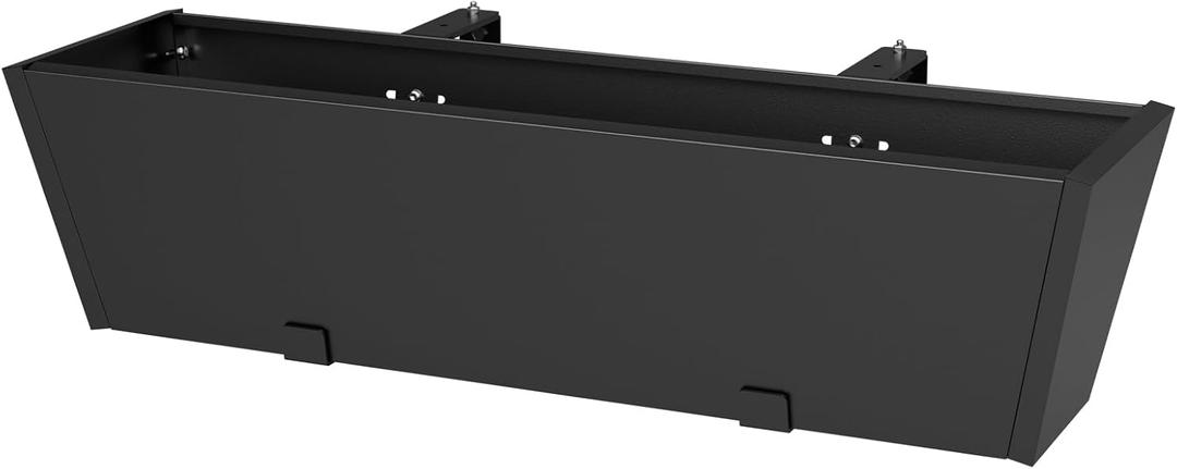 Railing Planter Box - Heavy Duty Window Boxes, 36 Deck Railing Planter Boxes with Adjustable Bracket, Deck Planters for Railing Outdoor Fence (1 Pack)