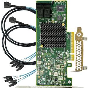 SAS HBA Card Compatible with LSI 9300-8i IT Mode PCIe SATA Expansion Card, 8-Port 12Gbps PCIe 3.0, SAS Expander Support, HBA Controller with 2X SFF-8643 to 4X SATA Cables for ZFS TrueNAS unRAID NAS