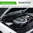 munirater LS Flexible Stainless Oil Dipstick Replacement for LSX LS1 LS2 LS6 4.8L 5.7L 6.0L 6.2L