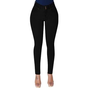 roswear Womens High Waisted Stretchy Skinny Curvy Jeans Tummy Control Jeggings (Blue, M)
