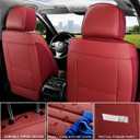 Car Seat Covers,Car Seat Protector Waterproof,Seat Covers Front Set, Car Seat Protectors,Automotive Seat Covers Fit for Most Cars Wine Red