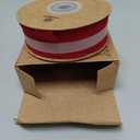 Vitalizart Red Chiffon Ribbon 1" x 30 Yd Christmas Silk Like Handmade Fringe Fabric Ribbons for Christmas Gift Wrapping Wedding Invitations Bridal Bouquets Bow Making