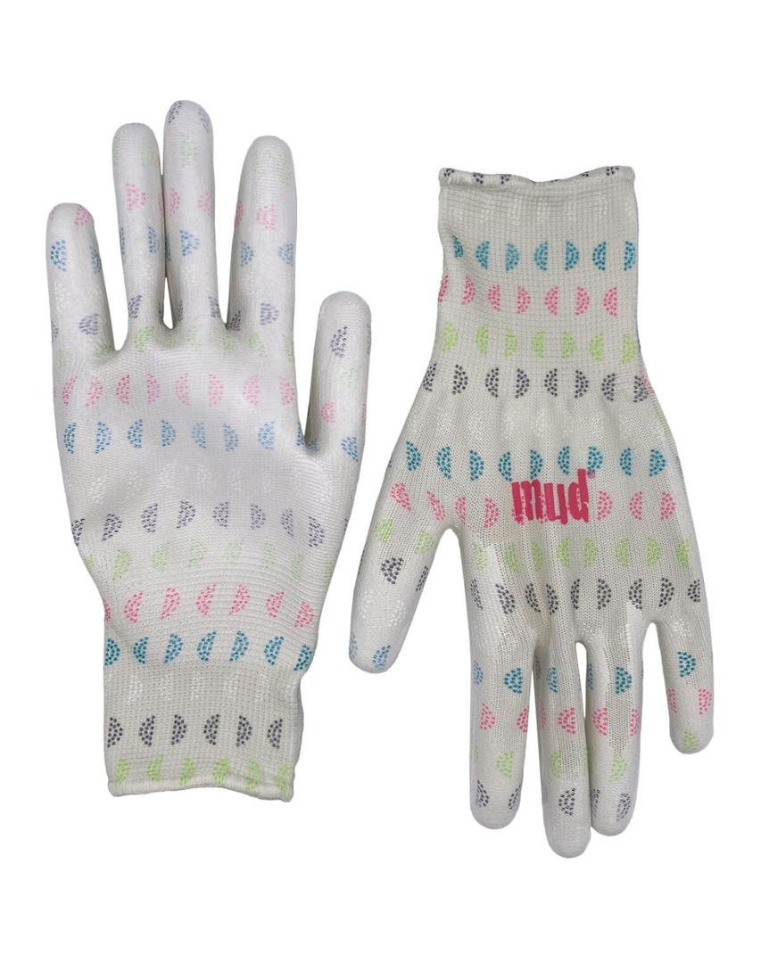 M/L Geo Print Polyester Garden Gloves