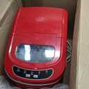 Magic Chef Countertop Ice Maker - Mini Portable Ice Machine - Home Bar Ice Cube Freezer, Makes up to 27 Pounds Per Day, Red (Stainless Steel)