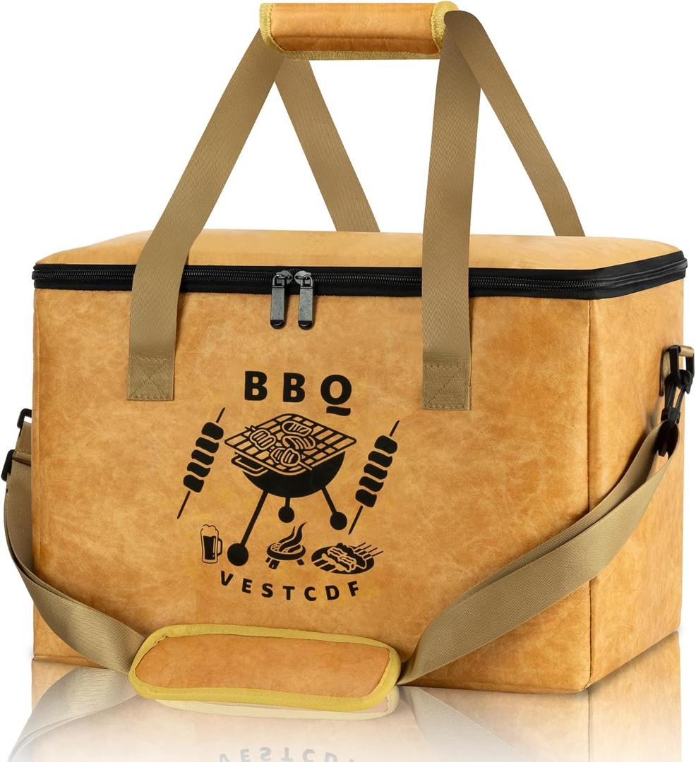 BBQ Blanket for Resting Meat, Large Capacity Resting Bag for Smoking & Barbecue, Reusable Brisket Blanket with Adjustable Shoulder Strap, Insulated Grilling Accessories for Steak, Beef, Turkey