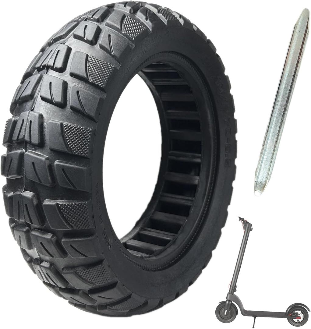 10X2.75-6.5 Scooter Tires, 70/ 65-6.5 Solid Tire, 10 Inch Scooter Tire, 10x2.70-6.5 Tubeless Tire Electric Scooter Wheels Replacement for Hiboy Max3 Alpha Evercross H5 Hover 1