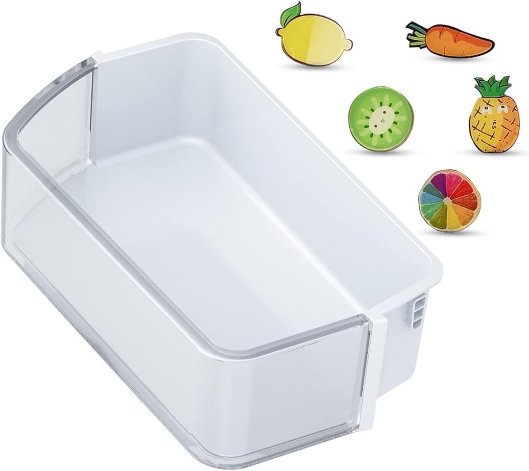 Rimous DA97-12657A Refrigerator Door Shelf Replacement (LEFT Side) for Samsung RF262BEAESR RF261BEAESR RF260BEAESG RF260BEAESR Refrigerator Door Bin Parts with Cute Decorative Refrigerator Magnets