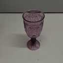 24 Pcs Plastic Goblets 7.5oz Vintage Goblet Plastic Wine Glasses Colored Retro Embossed Water Goblets for Wine Bar Juice Baby Shower Wedding Reception Grand Event Party (Purple)