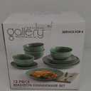 Gallery Madison Dinnerware Set, 12 pc, Green