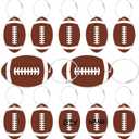 12 Pcs Football Luggage Tags for Suitcases Travel Suitcase Labels with Metal Ring 2.75in Football Keychain,Football Accessories PVC Name Id and DIY Pocket Hug Card for Men Women Travel Bag Suitcase