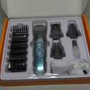 oneisall Professional Dog Grooming Kit at Home: All-in-One Quiet Clippers & Nail Grinder with LED Light, 2000mAh Cordless Dog Shaver, Safe Poodle Grooming Kit for Paws, Face, Ears & Body (Blue)