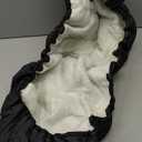 43x13 Small Ironing Board Cover and Pad, Iron Board Replacement Cover, Thick Felt Padding, Scorch Resistant 100% Cotton, Heat Reflective, Elastic Edge, Black