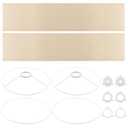 Lampshades Set of 2, Natural Linen Drum Lampshades, 10.24" Top x 10.24" Bottom x 7.48" High, Lamp Shades Replacement for Table and Floor Lamps, Easy Assembly Required(COLOR: Beige)