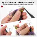 MadBite by KastKing Bladed Jig Fishing Lures, Multi-Color Kits, Irresistible Vibrating Action, Sticky-Sharp Heavy-Wire Needle Point Hooks, Popular 3/8 oz and 1/2 oz Sizes, Includes Storage Box