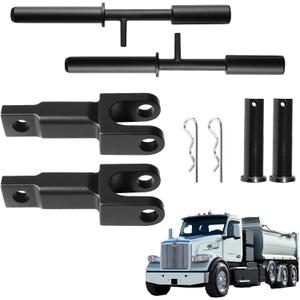 2 Sets A20-6013 Rev A Single Tow Hooks with Pull Pins A65-6008 & Tow Pin A65-6000 Fit for Peterbilt and Kenworth Trucks, Part Number#: A20-6013, A206013, 14264AA, A65-6008, A65-6000