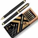 Gel Ink Rollerball Stylus Pen - 18 Pack,0.38mm Gel Pen Extra Fine Point,2 in 1 Capacitive Stylus Pen,Black Ink,Writing Smoothly for Office,Business,Gift,Metal Gold Clip