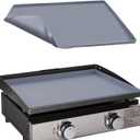 22" Silicone Griddle Mat for Blackstone 22 Inch Grill, Heavy Duty Food Grade Silicone Griddle Cover, Protect Your Grill from Dirt & Rust All Year Round (Gray)