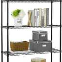 BestOffice | 5-Tier Wire Storage Shelves | 36x14x72 | Black | with Adjustable Racks | Heavy-Duty Metal Shelf, Holds Upto 1000 lbs | No-Tool Assembly | Ideal for Home & Garage Shelving