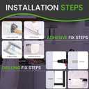 Paper Towel Holder Under Cabinet - Wall Mount & Self-Adhesive, Silver Stainless Steel, Hanging Paper Towels Holder for Kitchen & Bathroom, Strong Stick-On or Screw Mount Kitchen Paper Towel Rack