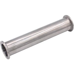 DERNORD Sanitary Spool Tube with Clamp Ends,Stainless Steel 304 Seamless Round Tubing With 1.5 inch Tri Clamp 50.5MM Ferrule Flange (Tube Length: 18 Inch / 458MM)