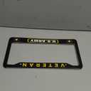 License Plate Frame Veteran U.S. Army License Plate Frame America Military Badge Rust-Proof Waterproof Stainless Steel with Screws for Men Women 12.2 x 6 Inches