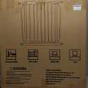 Extra Wide Baby Gate Extra Wide Pet Dog Gates for Stairs Doorways Black Metal Tension Indoor Safety Gates with Pressure Mount 71.5-76.38 Inch