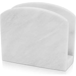 Radicaln Marble Napkin Holder 5.5" Inch White Handmade Dining Table Napkins Holder - Simple Modern Home & Kitchen Paper Towel Holder Countertop For Home Decor