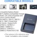 NB-5L NB5L Battery Charger Compatible with Canon PowerShot S100, S110, SD790IS, SD850IS, SD870IS, SD880IS, SD890IS, SD970IS, SD990IS, SX200IS, SX210IS, SX220IS, SX230HS Cameras