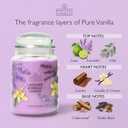 Spotless Leopard Vanilla & Lavender Candle 22oz Glass Jar with Wooden Wick in a Decorated Jar Within a Presentation Gift Box and Protective Shipping Box