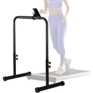 Leinuosen 24.4 Inch Wide Handle Bar for Walking Pad Only with Phone Holder Adjustable Handrail Height from 30.7 to 39.37 Inch Comfortable Grip Stainless Steel Frame Overbold Stable