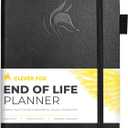 Clever Fox End of Life Planner – Final Arrangements Organizer for Beneficiary, Will Preparation, Last Wishes & Funeral Planning, A5 (Black)