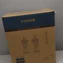 VIANIS Outdoor Post Light with Pier Mount Base, 2 Pack Waterproof Dusk to Dawn Post Lights Outdoor, Anti-Rust Aluminum Oil Rubbed Bronze Post Light Dusk to Dawn with Tempered Glass for Pathway