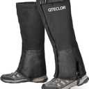 Leg Gaiters Waterproof Snow Boot Gaiters for Snowshoeing, Hiking, Hunting, Running, Motorcycle Anti-Tear Oxford Fabric, TPU Instep Belt Metal Shoelace Hook Adjustable top Buckle Strap for (Black, XL)