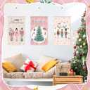 2 x Tegeme 3 Pcs Nutcracker Christmas Door Banner Nutcracker Hanging Flag Decoration Merry Christmas Door Sign Flag 12 x 20 Inch Xmas Home Hanging Banners for Holiday Seasonal Party