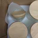 LAMORGIFT 14OZ Clear Glass Candle Jars for Making Candles, 6 Pack - Empty Candle Jars Bulk with Bamboo Lids and Accessories, Ribbed Candle Vessels Containers for Candle Making