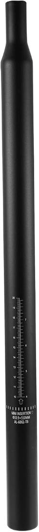 X AUTOHAUX Bicycle Seat Post Aluminum Alloy Seat Tube with Scale Mark Black Universal for MTB Mountain Bike