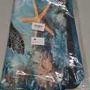 Sea Turtle Nautical Starfish Bathroom Rugs Mat Non Slip Super Absorbent Stain Resistant Quick Dry Thin Beach Bathroom Rug-Bath Mats for Bathroom Floor Bathtub,30"x20"