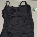 Tempt Me Women Ruched Slimming One Piece Swimsuits Tummy Control Vintage Bathing Suits, Size L