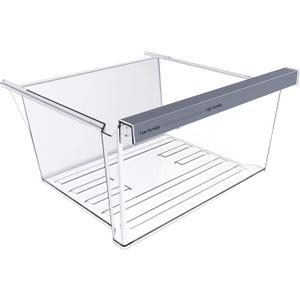 UPGRADED W11162443 Refrigerator Crisper Drawer Compatible with Whirlpool Crisper Drawer W11046494 Whirlpool Fridge Drawer Parts W10899435 WRS555SIHZ WRS325SDHZ WRS315SDHZ Maytag Refrigerator Drawer