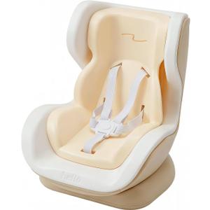 Dolls car seat with Air Vent Clip for Lu bubu, Magnetic Doll Car Seat Holder, Universal 17cm Action Figure Sofa with Elastic Safety Belt for Automotive AC Vents & Desktop Display (1. Milk Tea Color)